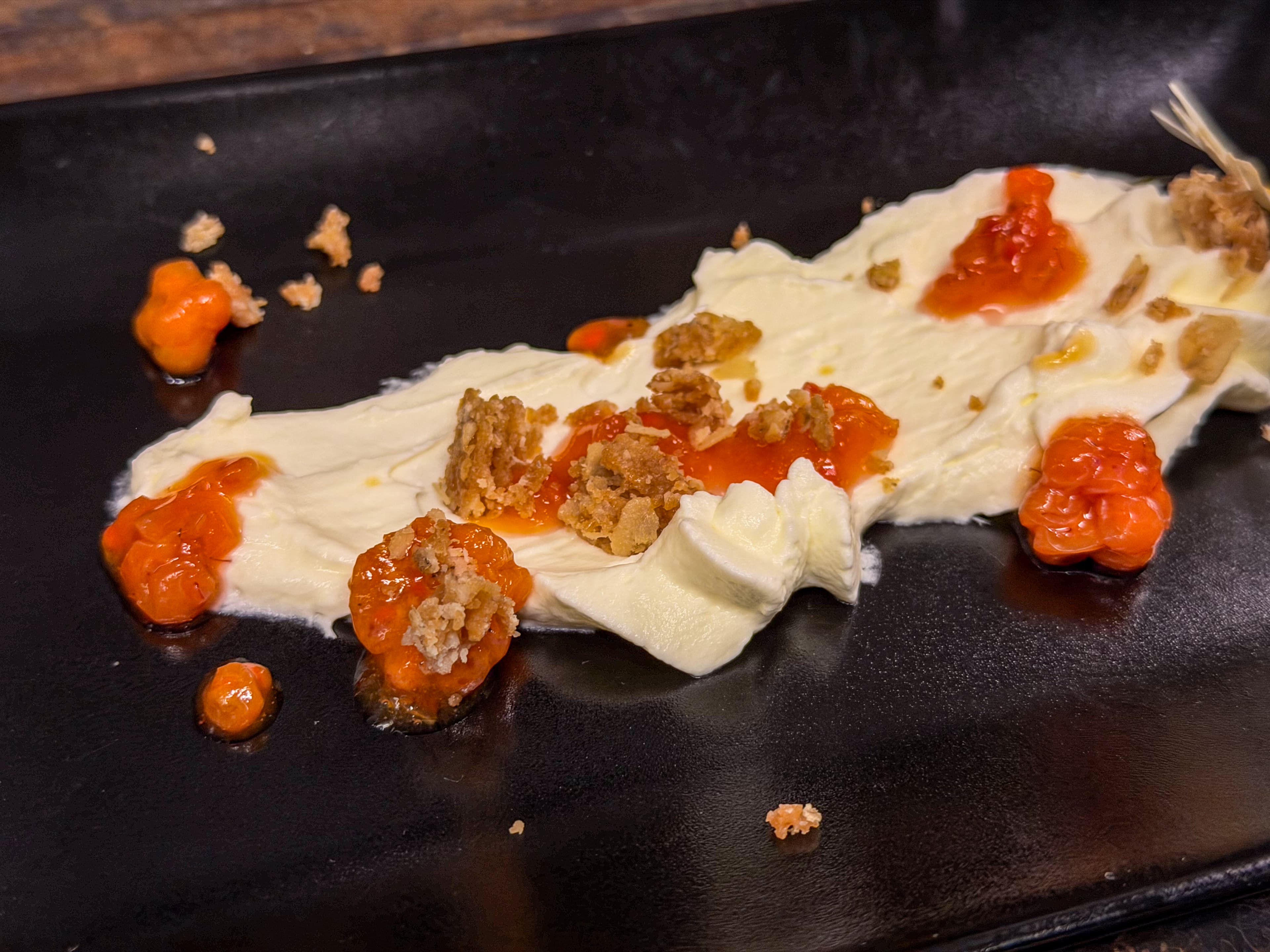 Hjortrondesserten som avslutade måltiden