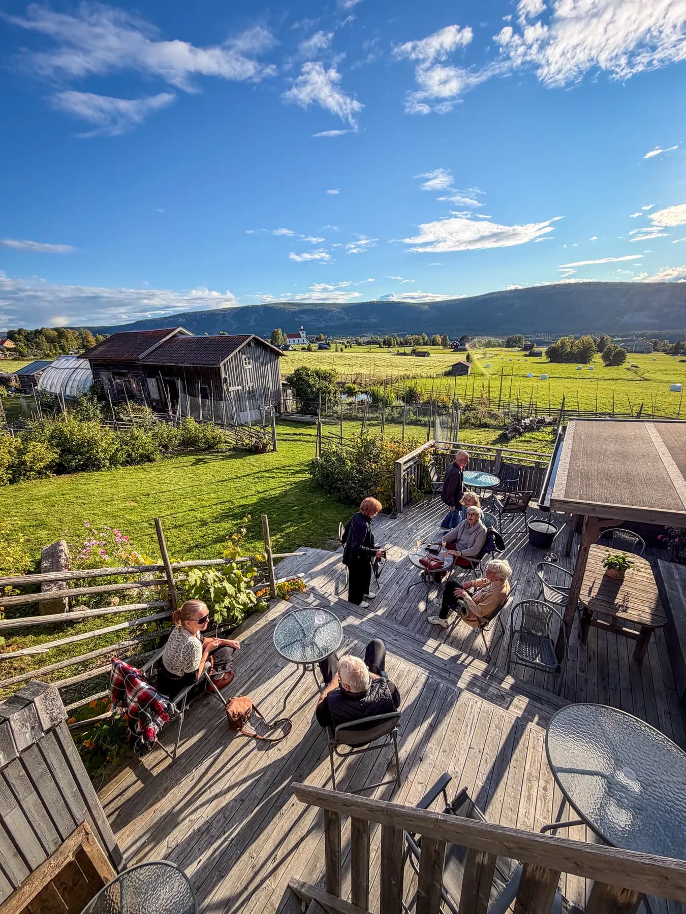 Klövsjö village and surrounding mountains in Jämtland